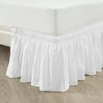 thumbnail image 1 of Lush Decor Ruched Ruffle Elastic Easy Wrap Around Bedskirt Bleach White Single Twin/Twin-XL/Full, 1 of 11