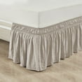 thumbnail image 1 of Lush Decor Ruched Ruffle Elastic Easy Wrap Around Polyester Ruching Bed Skirt, Twin/Twin-XL/Full, Neutral, Single, 1 of 11