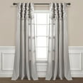 thumbnail image 1 of Lush Decor Ruched Waterfall Linen Window Panel - Dark Linen -Single- 84 x 52, 1 of 11