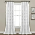 thumbnail image 1 of Lush Decor Ruffle 84" x 50" Solid White 3" Rod Pocket Single Window Panel Curtain, 1 of 9