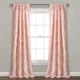 thumbnail image 1 of Lush Decor Ruffle Diamond 84" x 54" Ruffle Blush 100% Polyester 3" Rod Pocket 2-Pc Set Window Panel, 1 of 11