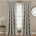 thumbnail image 1 of Lush Decor Ruffle Diamond 84" x 54" Ruffle Gray 3" Rod Pocket 2-Pc Set Window Panel, 1 of 10