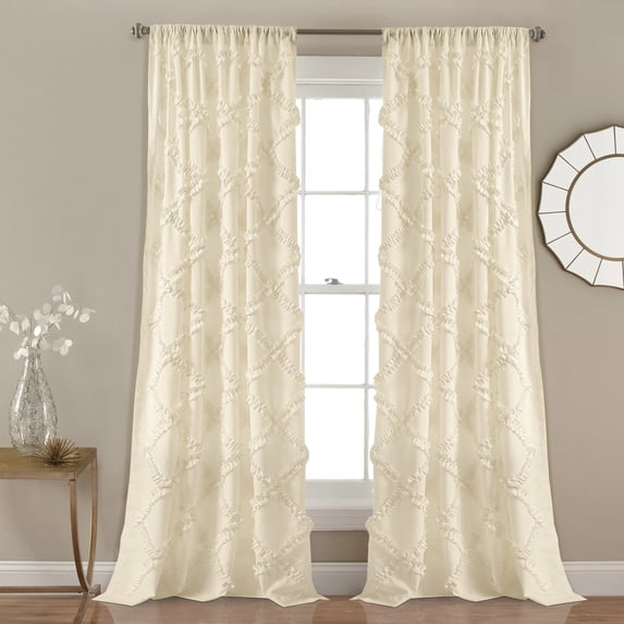Lush Decor Ruffle Diamond Panel Pair