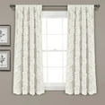 thumbnail image 1 of Lush Decor Ruffle Diamond Ruffle 63" x 54" Ruffle White 3" Rod Pocket Pair Window Panel, 1 of 11