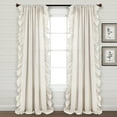 thumbnail image 1 of Lush Decor Ruffle Rod Pocket Blackout Curtain Panel, 54 in x 95", 1 of 11