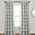 thumbnail image 1 of Lush Decor Ruffle Ruffle 84" x 50" Ruffle Light Gray 3" Rod Pocket Single Window Panel, 1 of 9