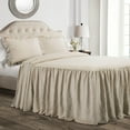 thumbnail image 1 of Lush Decor Ruffle Skirt 3-Piece Beige Bedspread Set, 1 of 11