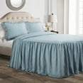 thumbnail image 1 of Lush Decor Ruffle Skirt Bedspread, Full, Lake Blue, 3-Pc Set, 1 of 11