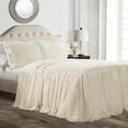 thumbnail image 1 of Lush Decor Ruffle Skirt Bedspread, King, Ivory, 3-Pc Set, 1 of 11