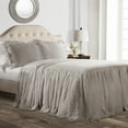 thumbnail image 1 of Lush Decor Ruffle Skirt Bedspread, Queen, Gray, 3-Pc Set, 1 of 11