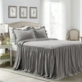 thumbnail image 1 of Lush Decor Ruffle Skirt Polyester Bedspread, King, Dark Gray, 3-Pc Set, 1 of 11