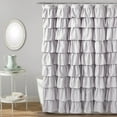 thumbnail image 1 of Lush Decor Ruffle Textured Shower Curtain, 72x72, Lilac, Single, 1 of 11