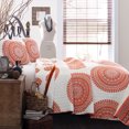 thumbnail image 1 of Lush Decor Shaila Medallion Quilt Tangerine 3Pc Set Full/Queen, 1 of 5