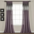 thumbnail image 1 of Lush Decor Shimmer Sequins Sequins 84" x 42" Solid Purple 100% Polyester 3" Rod Pocket Pair Window Panel, 1 of 11