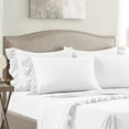 thumbnail image 1 of Lush Decor Solid Print Polyester Sheet Sets, Full, White, 6-Pieces, 1 of 11