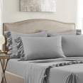 thumbnail image 1 of Lush Decor Solid Print Sheet Sets, Full, Gray, 6-Pieces, 1 of 11