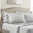 thumbnail image 1 of Lush Decor Solid Print Sheet Sets, Queen, Gray, 6-Pieces, 1 of 11