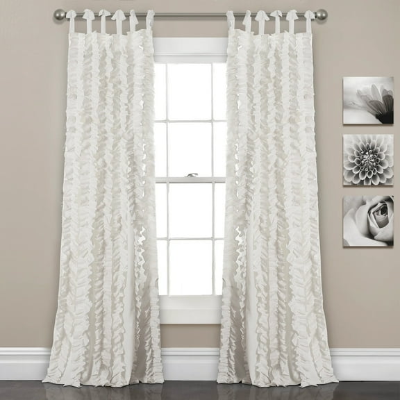 Lush Decor Sophia Ruffle Window Curtain Set