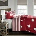 thumbnail image 1 of Lush Decor Star Pattern 3-piece Cotton Quilt Set, Multiple Colors, 1 of 3