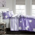 thumbnail image 1 of Lush Decor Star Pattern 3-piece Cotton Quilt Set, Multiple Colors, 1 of 3
