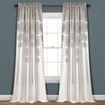 thumbnail image 1 of Lush Decor Stripe Medallion Room Darkening 95" x 52" + 2" Header Medallion Gray 100% Polyester 3" Rod Pocket Pair Window Panel, 1 of 11