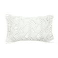thumbnail image 1 of Lush Decor Studio Chevron Macrame Decorative Pillow Cover White, 1 of 11