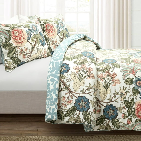 Lush Decor Sydney Duvet - Green/Blue - Full/Queen