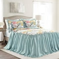 thumbnail image 1 of Lush Decor Sydney Floral Bedspread, Queen, Blue/Yellow, 3-Pc Set, 1 of 9