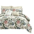 thumbnail image 1 of Lush Decor Sydney Floral Comforter Set, 7 Piece Set, Full/ Queen, Green & Blue - Elegant & Colorful Floral Bedding Set With Euro Shams & Throw Pillows - Vintage & Country Cottage Bedroom Decor, 1 of 9