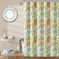 thumbnail image 1 of Lush Decor Sydney Floral Shower Curtain, 72x72, Blue/Green, Single, 1 of 11