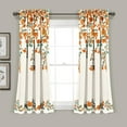 thumbnail image 1 of Lush Decor Tanisha Room Darkening Window Curtain Panel Pair, 63" Long x 52" Wide, Tangerine & Turquoise, 1 of 11