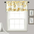 thumbnail image 1 of Lush Decor Tanisha Room Darkening Window Curtain Valance, 18"L x 52"W, Yellow & Gray, 1 of 11