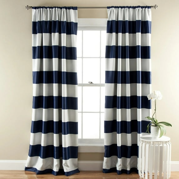 Lush Decor Textured Rod Pocket Light Filtering Curtain Set, 52.0" x 3.0" 2 Panels