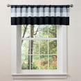 thumbnail image 1 of Lush Decor Triangle Home Fashions 19341 Iman Valance, White/Black, 1 of 3