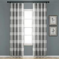 Lush Decor Tucker Stripe Window Curtain Panels - Gray - 84 X 40