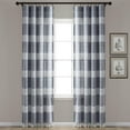 thumbnail image 1 of Lush Decor Tucker Stripe Window Curtain Panels - Gray - 84 X 40, 1 of 11