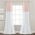 thumbnail image 1 of Lush Decor Tulle Skirt Color block Tulle 84" x 40" Solid Blush 3" Rod Pocket Pair Window Panel Curtain, 1 of 8