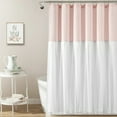 thumbnail image 1 of Lush Decor Tulle Skirt Colorblock Shower Curtain, 72" x 72", Blush/White, 1 of 11