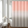 thumbnail image 1 of Lush Decor Umbre Fiesta Polyester Shower Curtain, 72x72, Blush/Gray, Single, 1 of 9