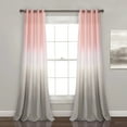 thumbnail image 1 of Lush Decor Umbre Fiesta Room Darkening 84" x 52" Solid Blush Metal Grommets 2-Piece Set Window Panel Curtain, 1 of 11