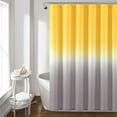 thumbnail image 1 of Lush Decor Umbre Fiesta Shower Curtain, 72x72, Yellow/Gray, Single, 1 of 9