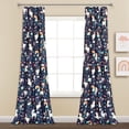 thumbnail image 1 of Lush Decor Unicorn Heart 84" x 52" Animal print Navy 3" Rod Pocket Pair Window Panel, 1 of 8