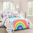 thumbnail image 1 of Lush Decor Unicorn and Rainbow Quilt Bedding Set for Girls - Full / Queen - 5 Pieces, 1 of 7