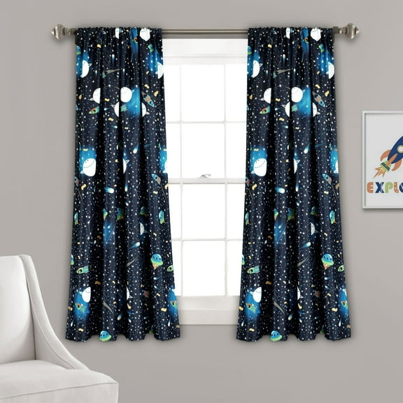 Lush Decor Universe Window Curtain Panels Set