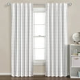 thumbnail image 1 of Lush Decor Urban Square Grid Blackout Window Panels, White/Blush, 42 x 84, 1 of 11