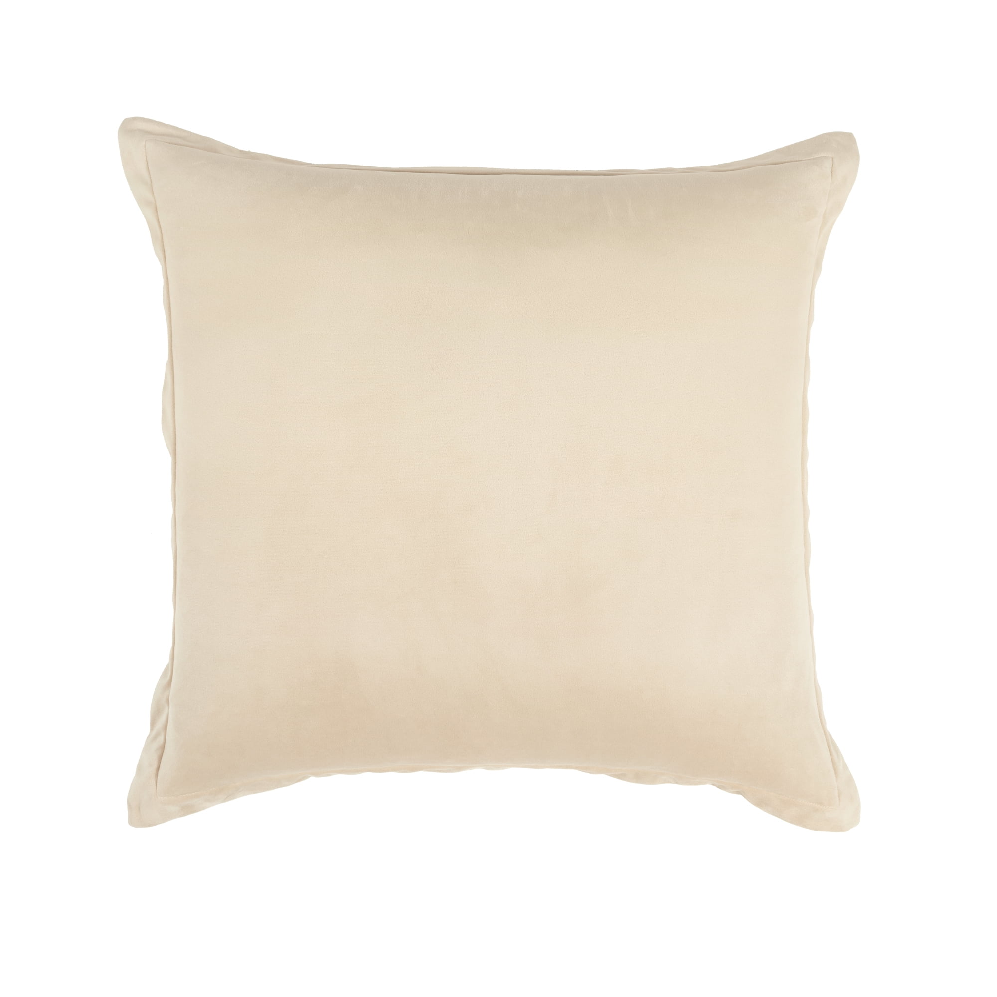 Lush Decor Velvet Dreams Euro Sham Covers 2 Piece Set 25.5" W x 25.5" L + 1.5" Neutral - Velvet Pillow Cover - Euro Pillow Covers - Glam Decorative Pillows for Bed