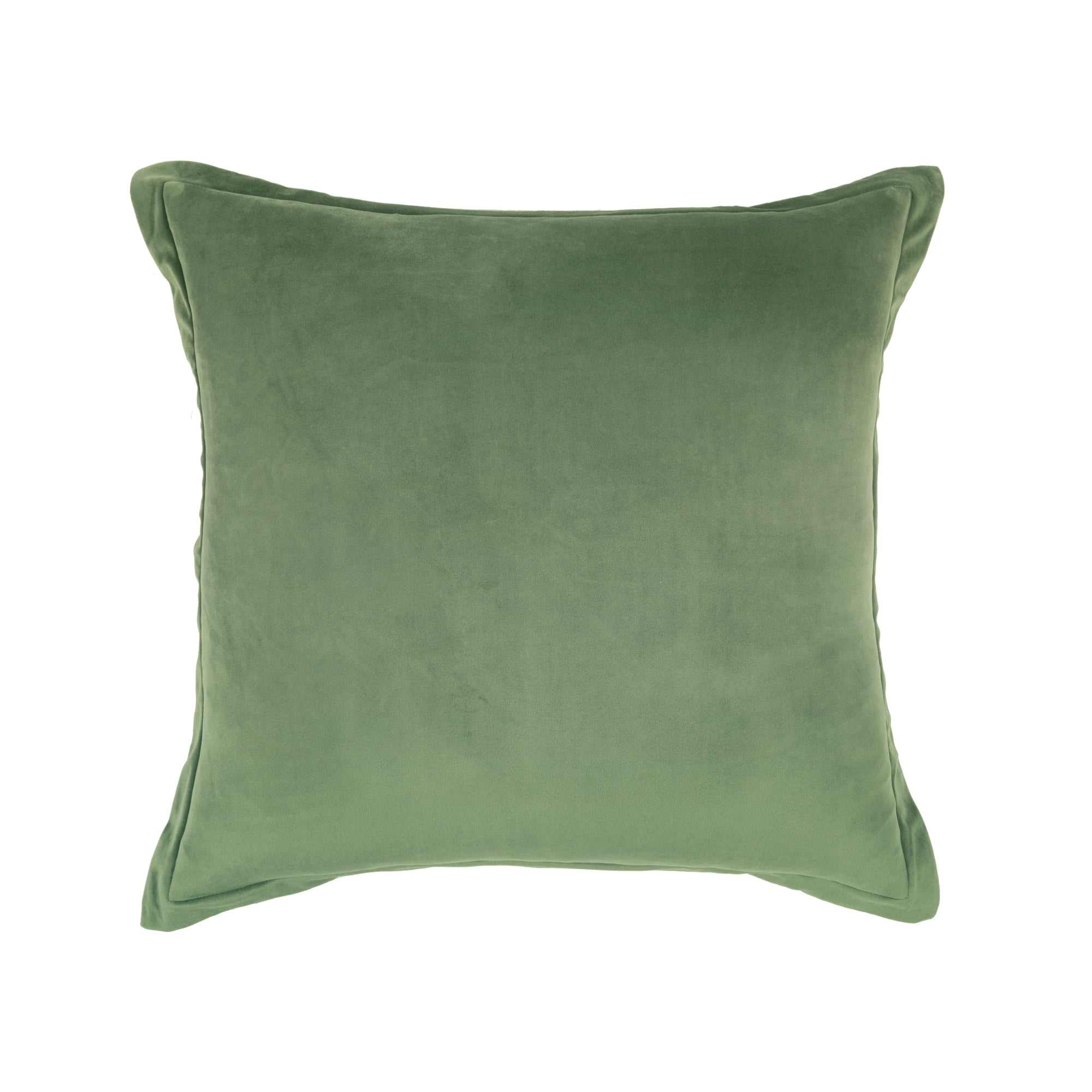Lush Decor Velvet Dreams Euro Sham Covers 2 Piece Set 25.5" W x 25.5" L + 1.5" Sage - Green Velvet Pillow Cover - Euro Pillow Covers - Glam Decorative Pillows for Bed