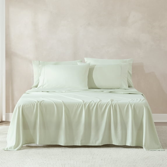 Lush Decor Verona Solid Sheet Set 6 Piece Set Full White - White Sheets - Super Soft Full Bed Sheets - Teen Bedding - Dorm Decor - Traditional Style