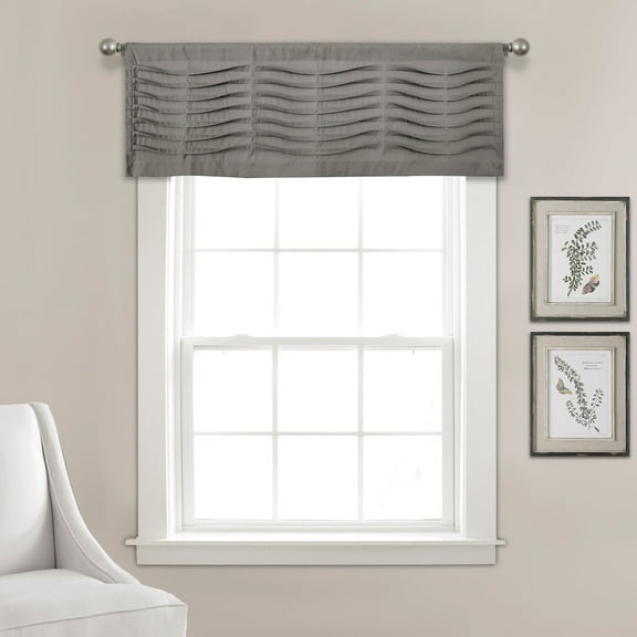 Lush Decor Wave Texture Tailored Valance
