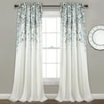 thumbnail image 1 of Lush Decor Weeping Flower Room Darkening Window Curtain Panels Blue/Gray Set 52X952, 1 of 11